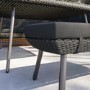 6 Seater Dark Grey Rattan Corner Dining Set with 2 Benches - Como