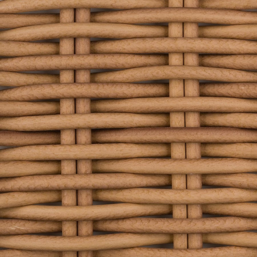 3 Seater Thick Rattan Armchair and Sofa Garden Set with Griege Cushions - Como