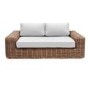 3 Seater Thick Rattan Armchair and Sofa Garden Set with Griege Cushions - Como