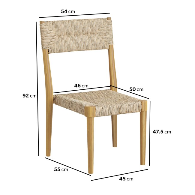 6 Seater Acacia Wood & Twisted Wicker Garden Dining Set