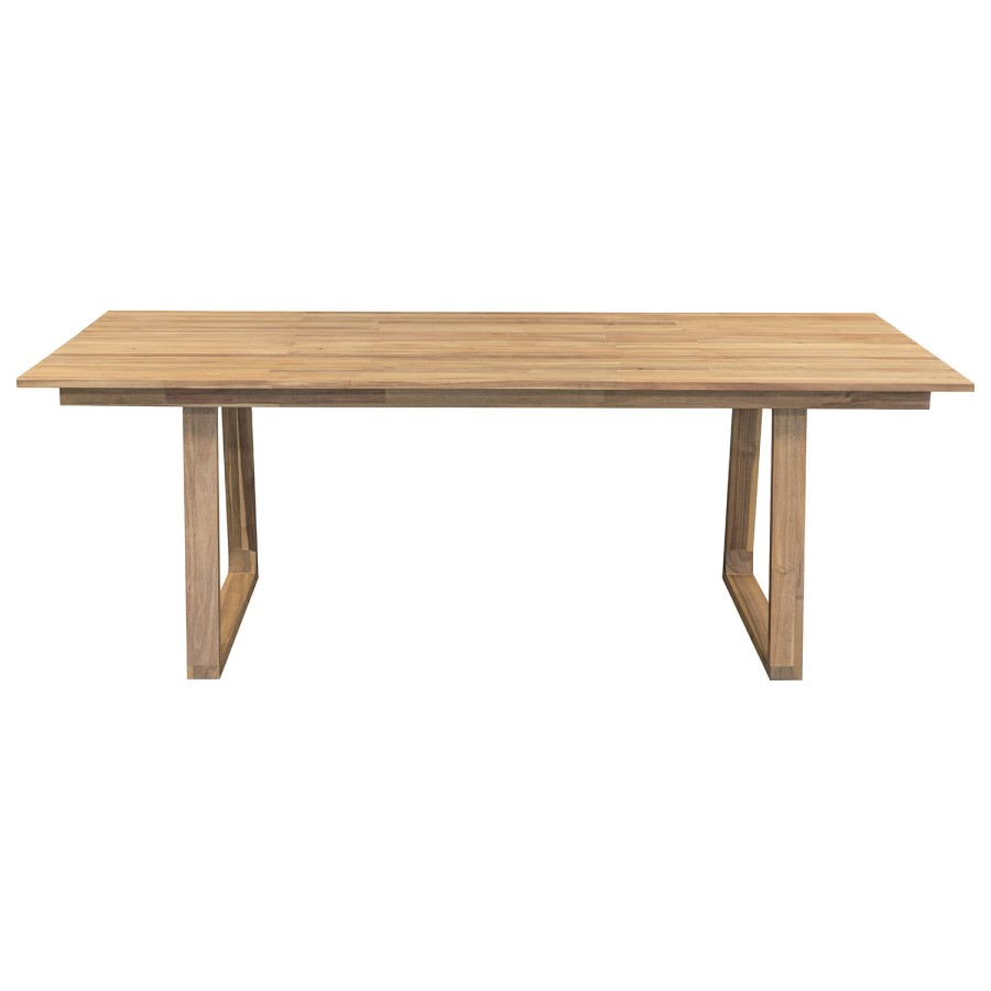 6 Seater Acacia Wood Outdoor Garden Table and Chairs Dining Set
