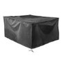 4 Seater Black Rope Wicker Outdoor Dining Set with Parasol