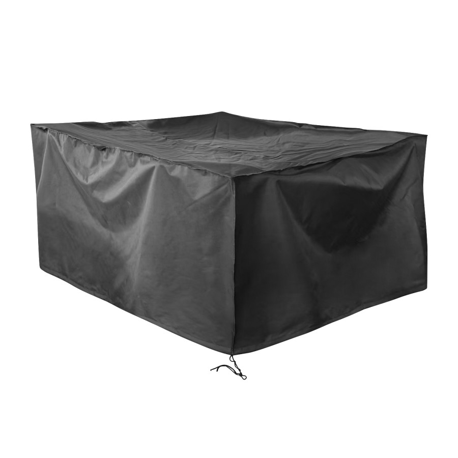 4 Seater Black Rope Wicker Outdoor Dining Set with Parasol