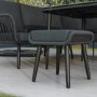 8 Seater Black Garden Corner Sofa Set with Rope Effect with Matching Dining Table and Parasol 