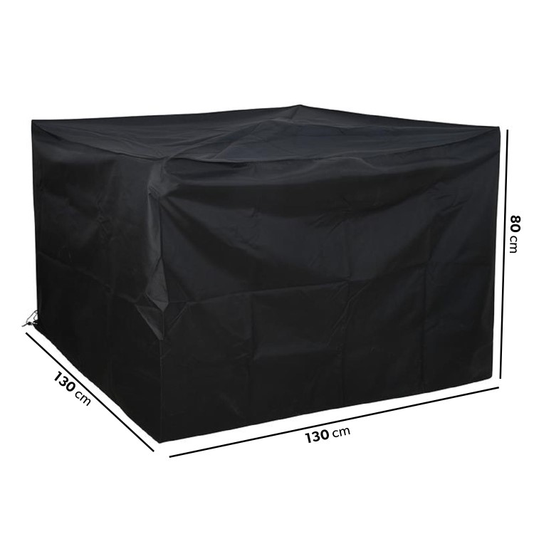 130 x 130 x 80 cm Waterproof Black Outdoor Furniture Cover