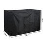 200 x 110 x 130 cm Waterproof Black Garden Furniture Cover