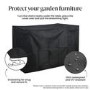 200 x 110 x 130 cm Waterproof Black Garden Furniture Cover