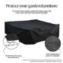 230 x 230 x 90 cm Waterproof Black Outdoor Furniture Cover