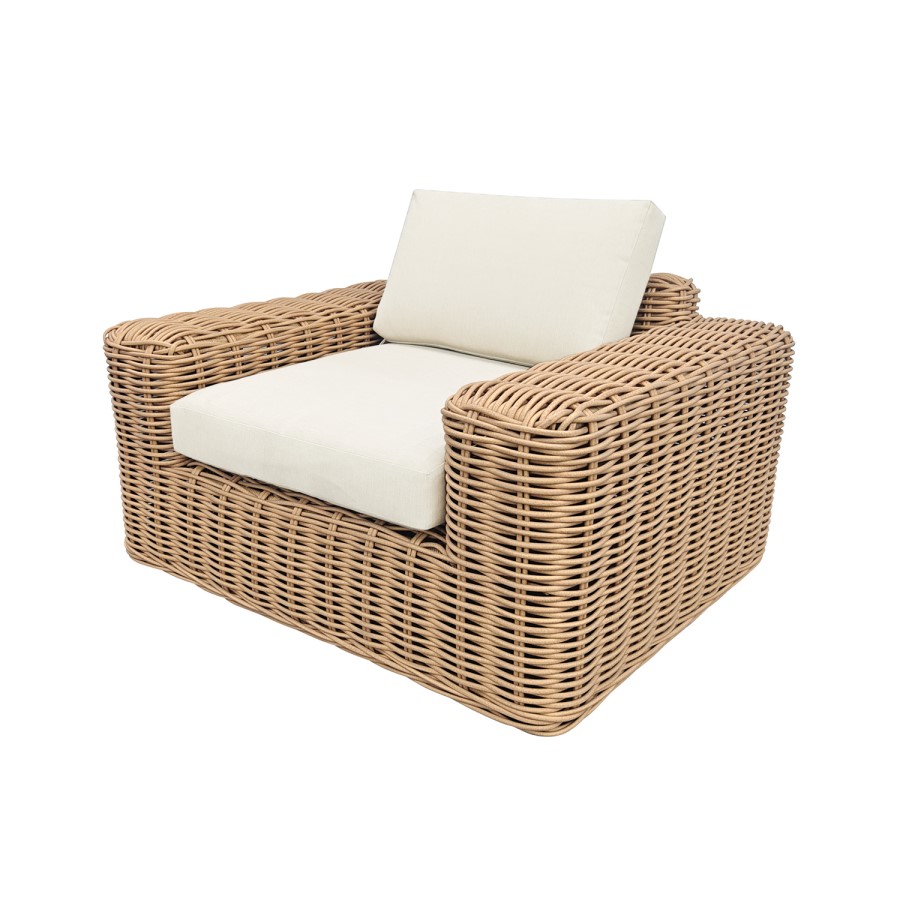 3 Seater Thick Rattan Armchair & Sofa Garden Set