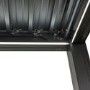 3 x 3m Heavy Duty Aluminium Charcoal Louvred Pergola with Solar LED Lighting & 2 Textilene Side Panels