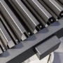 3x3m Heavy Duty Charcoal Aluminium Pergola with Adjustable Louvered Roof with Two Textilene Side Panels