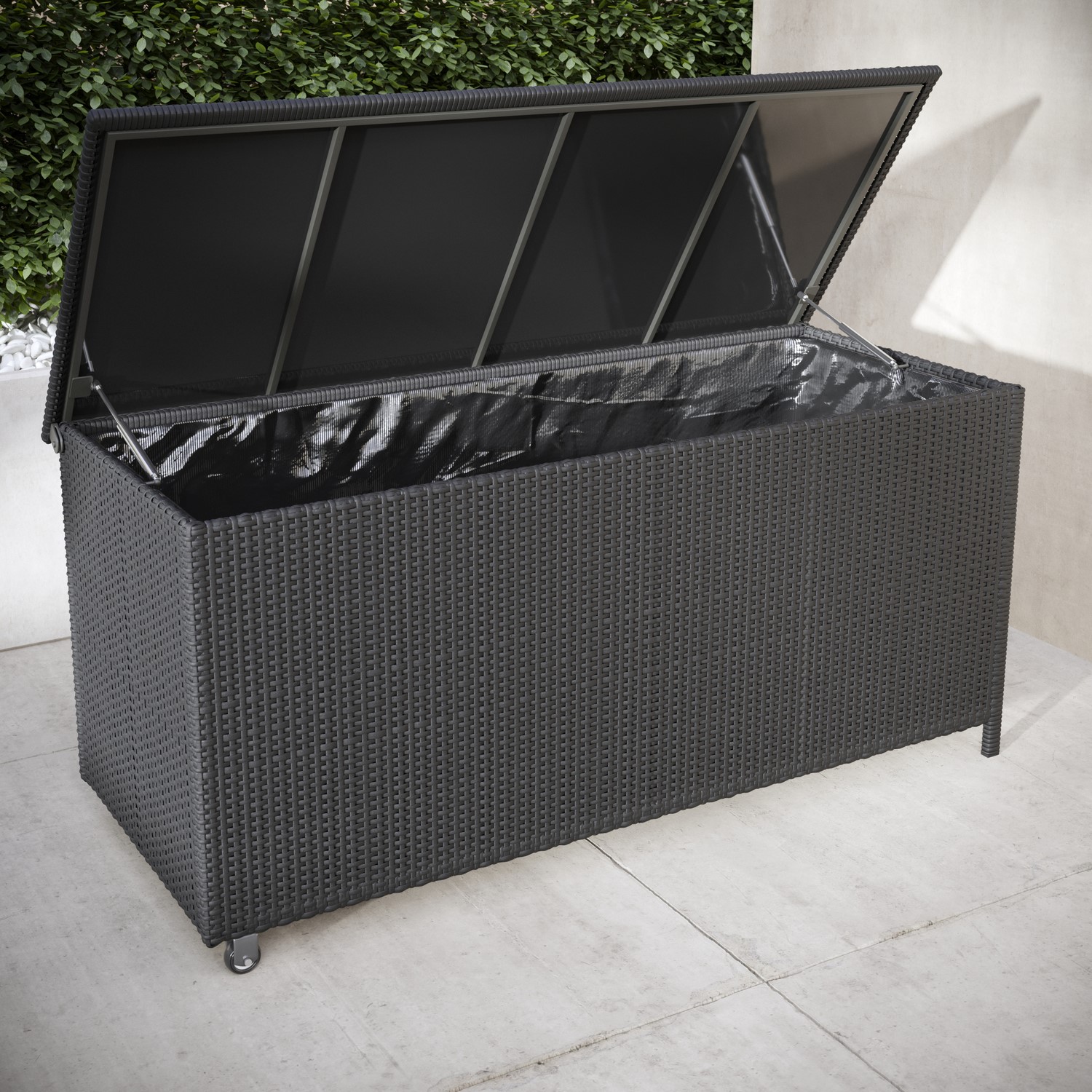 Medium Rattan Garden Storage Box 132.5 x 54.5cm
