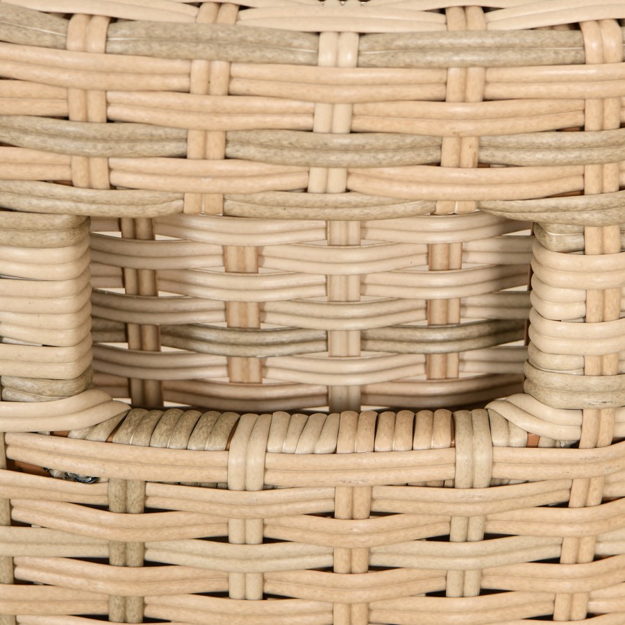 4 Seater Curved Beige Rattan Cube Dining Set with Parasol