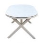 6 Seater Beige Aluminium & Rattan Oval Garden Dining Set