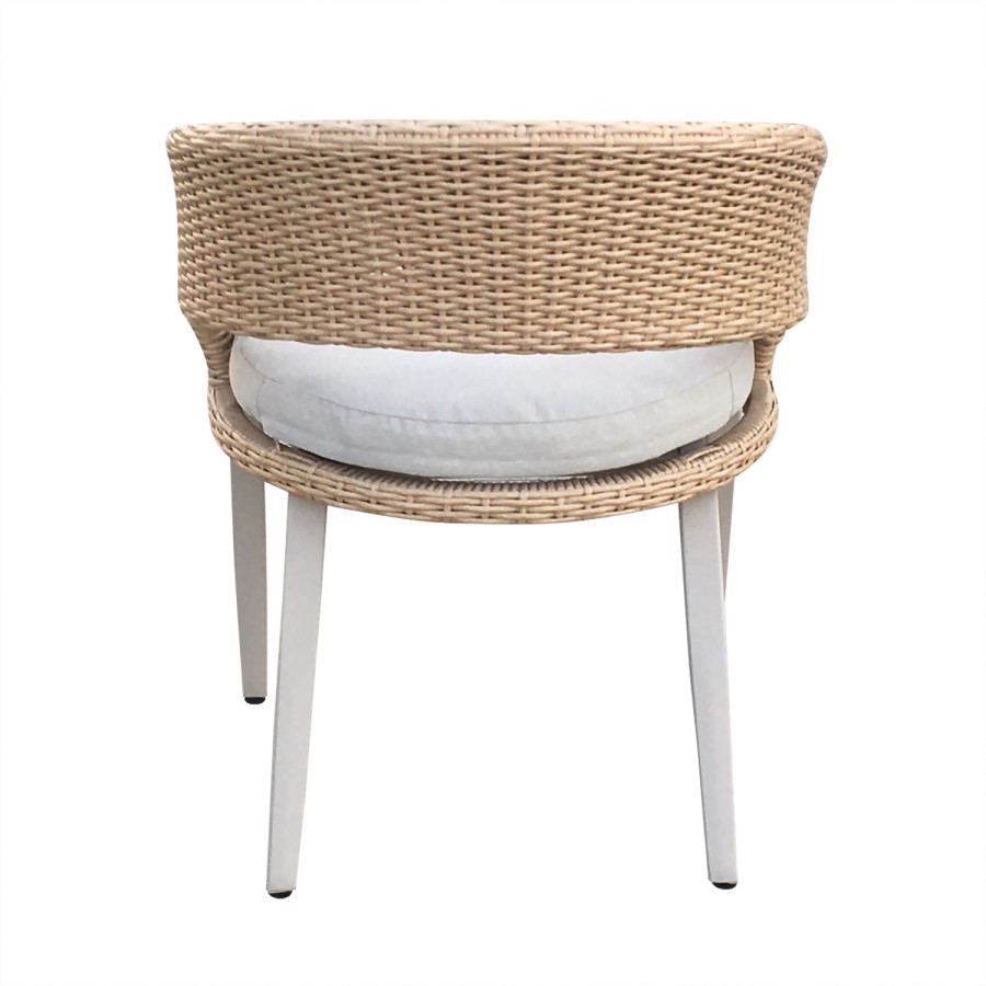 6 Seater Grey Garden Dining Set with Oval Table and Rattan Chairs