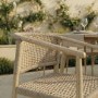 6 Seater Outdoor Dining Set with Rattan Chairs & Heat Transfer Wooden Effect