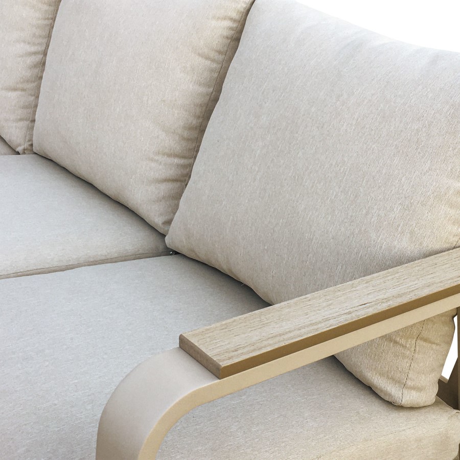 7 Seater Aluminium Corner Garden Dining Set with Height Adjustable Table