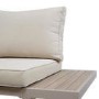 5 Seater Beige Aluminium Garden Corner Sofa Set with Matching Coffee Table