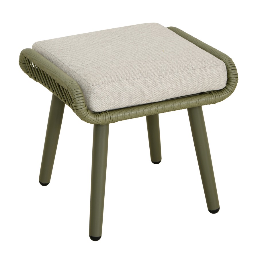 8 Seater Green Rope Effect Corner Garden Sofa Dining Table Set