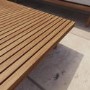 6 Seater Beige Modular Garden Corner Sofa Set in Wood Effect with Square Coffee Table