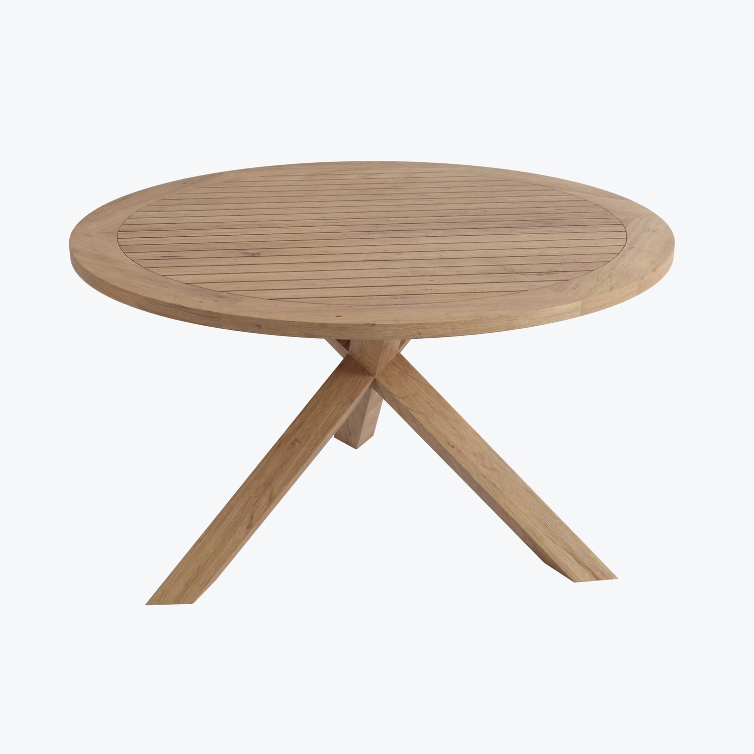 4 Seater Teak Round Outdoor Dining Table