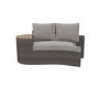 8 Seater Brown Rattan Curved Garden Sofa Set with Storage Side Tables 