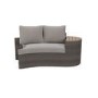 8 Seater Brown Rattan Curved Garden Sofa Set with Storage Side Tables 