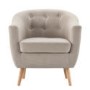 World Furniture Upholstered Chair in Natural Beige - Fulham Range