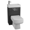 Black Cloakroom Suite with Square Toilet