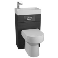 Black Cloakroom Suite with Curve Toilet