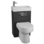 Black Cloakroom Suite with Curve Toilet