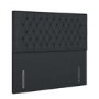 Dark Grey Fabric Single Chesterfield Headboard - Langston