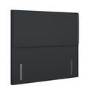 Dark Grey Fabric Small Double Plain Headboard - Langston