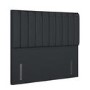 Dark Grey Fabric Double Headboard with Vertical Stripe - Langston