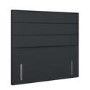 Dark Grey Fabric Small Double Headboard with Horizontal Stripe - Langston