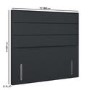 Dark Grey Fabric Super King Headboard with Horizontal Stripe - Langston