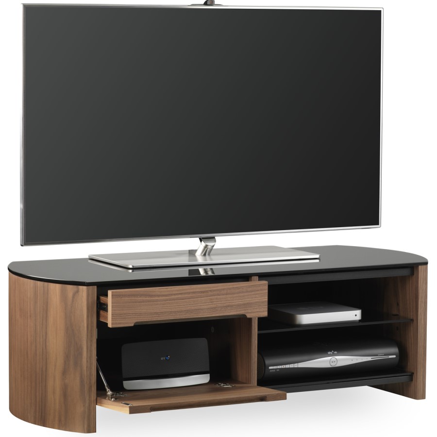 Alphason FW1100CB-W Finewoods TV Stand for up to 50" TVs - Walnut