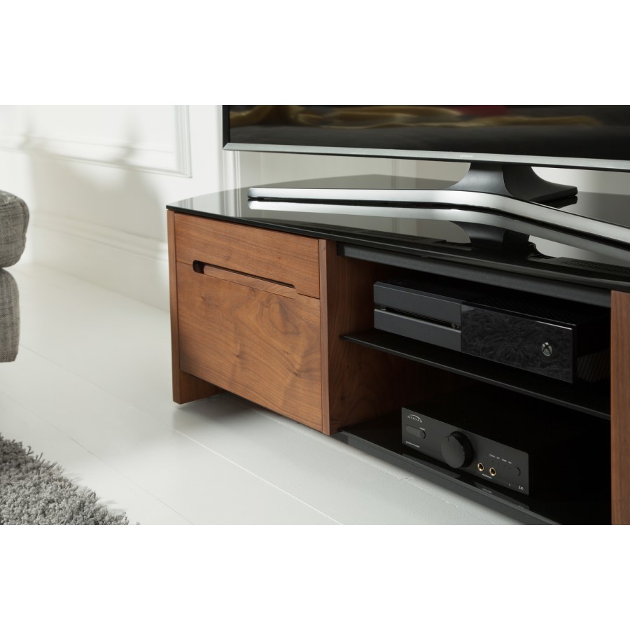 Alphason FW1100CB-W Finewoods TV Stand for up to 50" TVs - Walnut