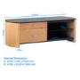 Alphason FW1100CB-W Finewoods TV Stand for up to 50" TVs - Walnut