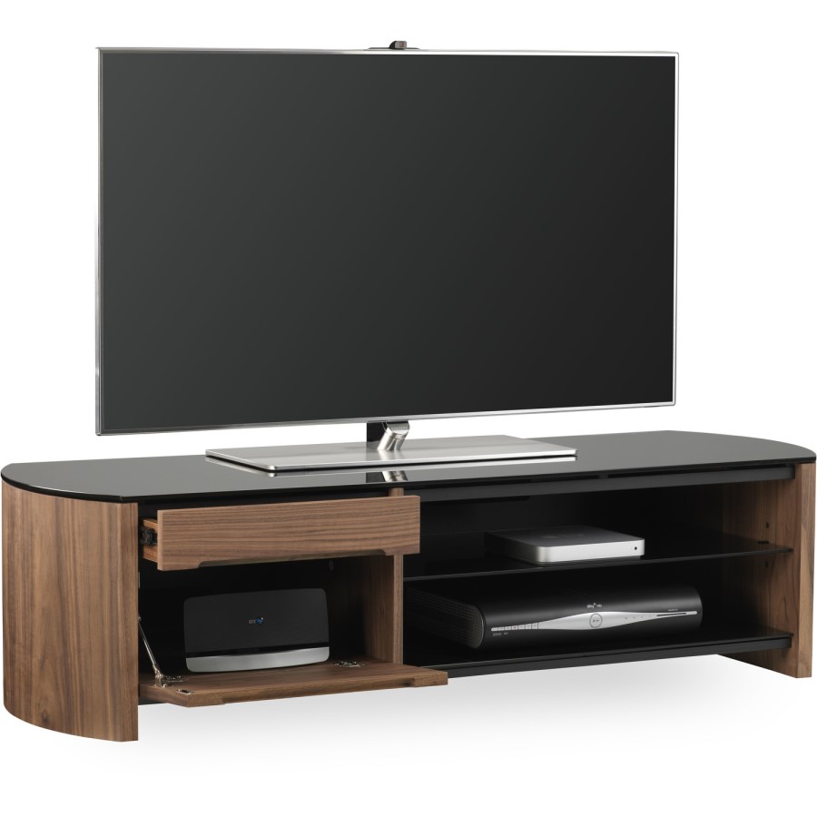 Alphason FW1350CB-W Finewoods TV Stand for up to 60" TVs - Walnut