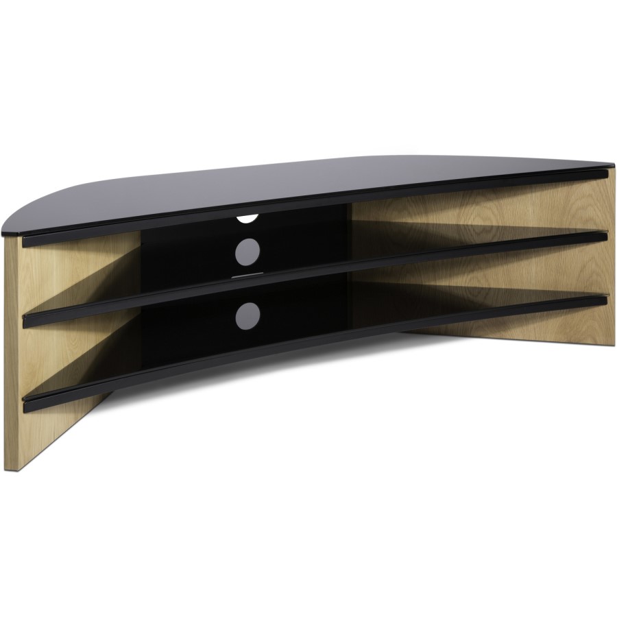 Alphason FW1400C-LO Finewoods Corner TV Stand for up to 60" TVs - Light Oak