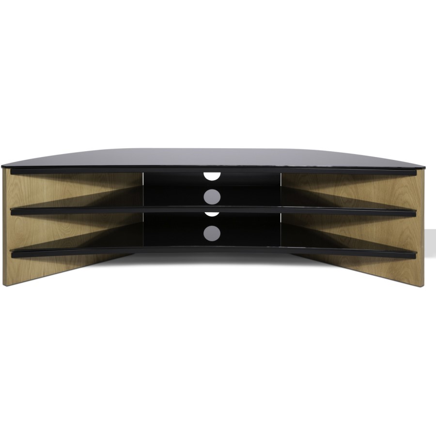 Alphason FW1400C-LO Finewoods Corner TV Stand for up to 60" TVs - Light Oak