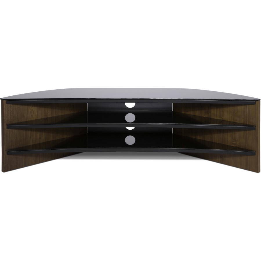 Alphason FW1400C-W Finewoods Corner TV Stand for up to 60" TVs - Walnut