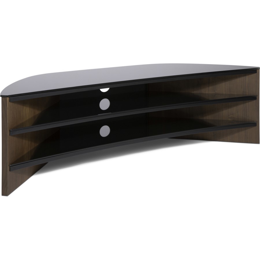 Alphason FW1400C-W Finewoods Corner TV Stand for up to 60" TVs - Walnut