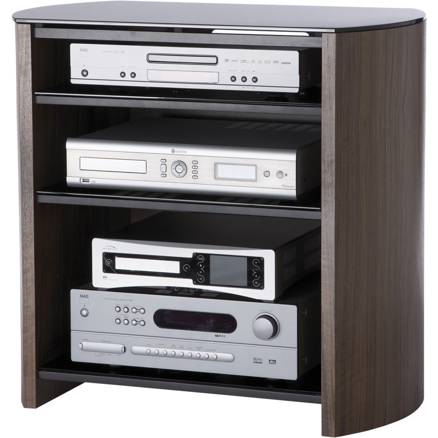 Alphason FW750/4-W/B Finewoods HiFi and TV Stand for up to 37" TVs - Walnut 