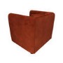 Square Burnt Orange Velvet Tub Chair - Fawn