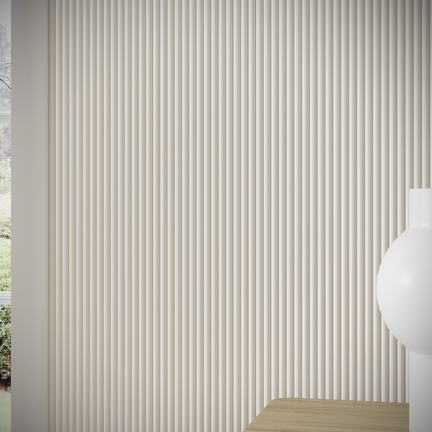 Paintable Mini Fluted Wall Panel 240cm x 60cm