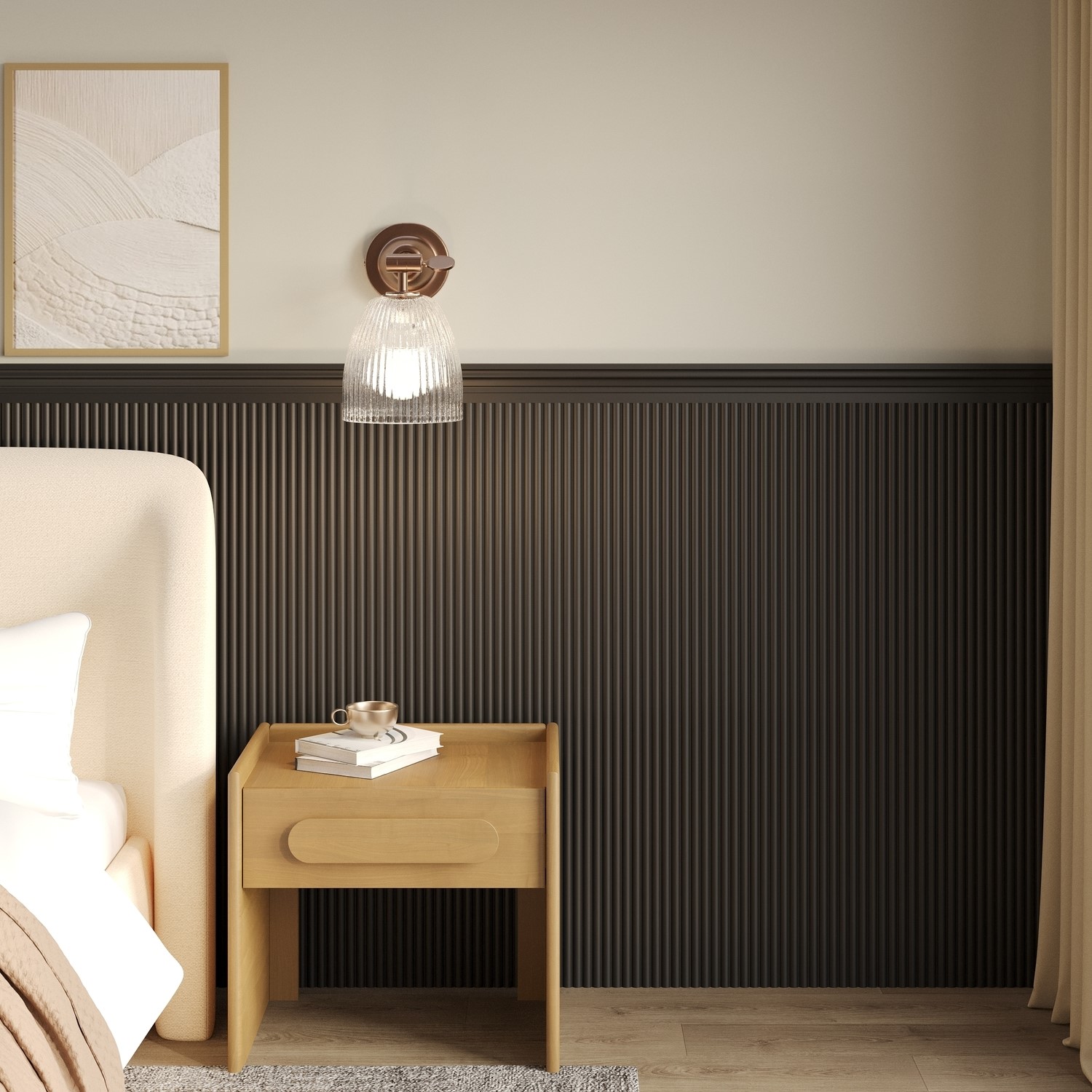 Paintable Fluted Wall Panel 120cm x 60cm