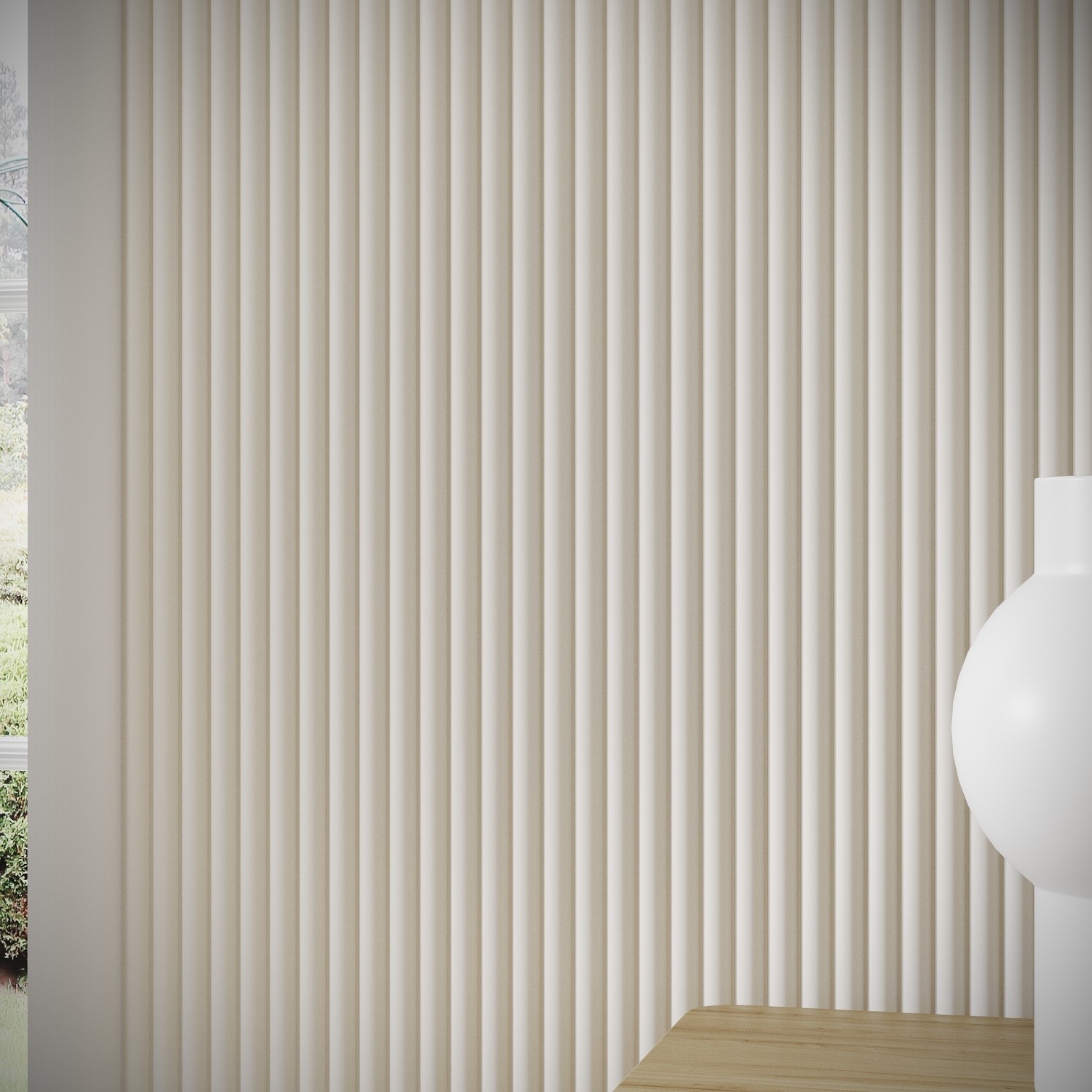 Paintable Fluted Wall Panel 240cm x 60cm
