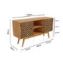 Freya Solid Wood Sideboard with Storage Cupboards - Mid Century Style